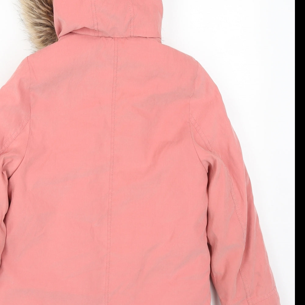 George Girls Pink   Parka Coat Size 7-8 Years