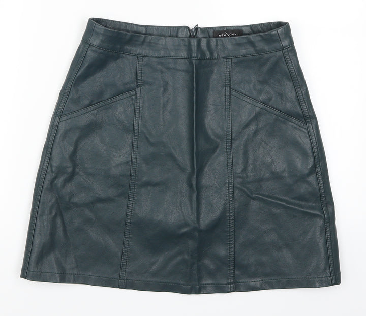 New Look Womens Green   A-Line Skirt Size 8