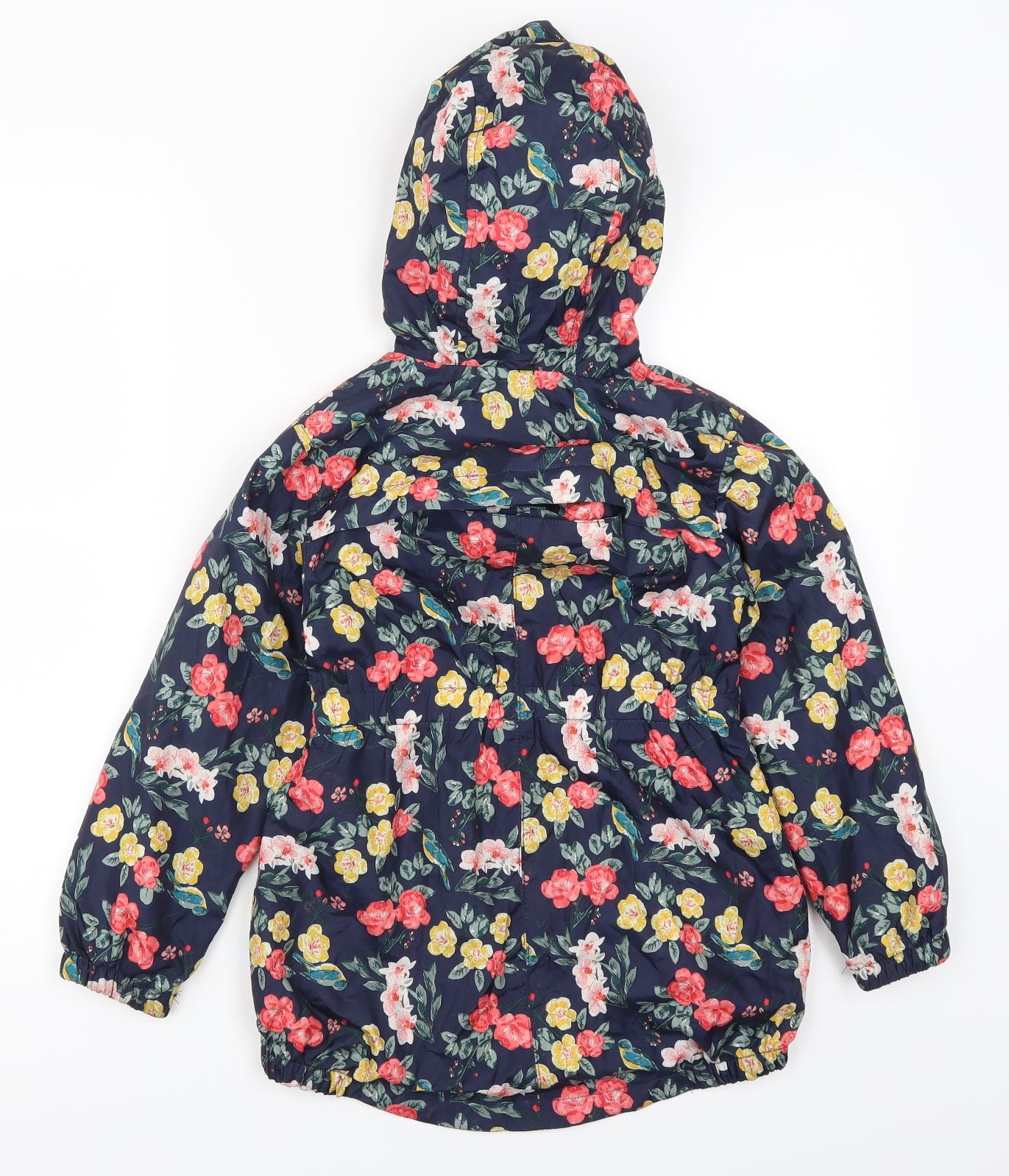 Nutmeg Girls Blue Floral  Basic Coat Coat Size 7-8 Years