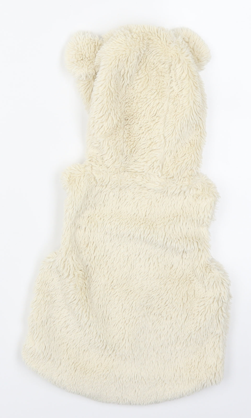 Nex Girls Beige   Gilet Jacket Size 12-18 Months  - Ears on Hood