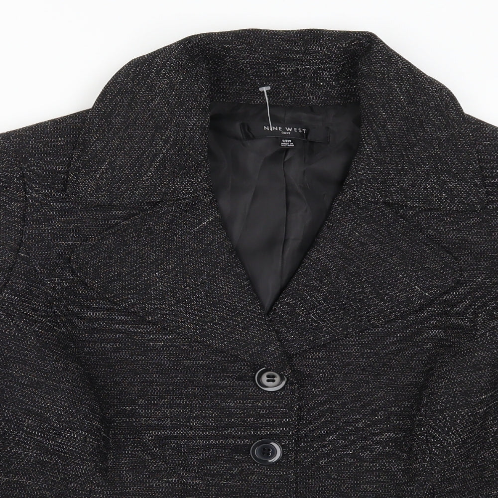 Nine West Womens Grey  Rayon Jacket Suit Jacket Size 14