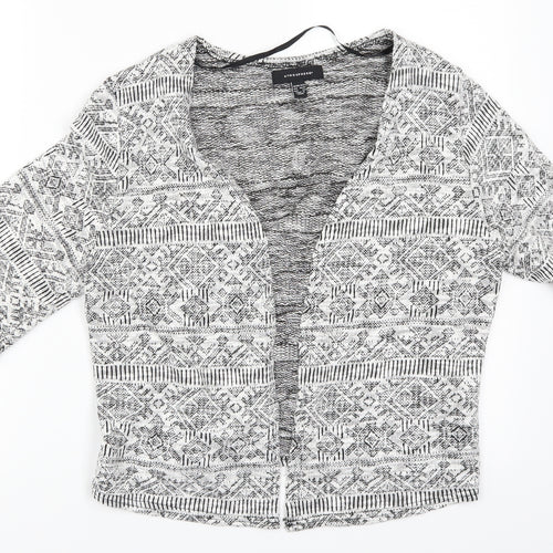 Atmosphere Womens Grey Geometric  Cardigan Jumper Size 10