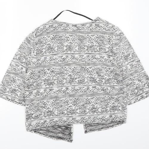 Atmosphere Womens Grey Geometric  Cardigan Jumper Size 10
