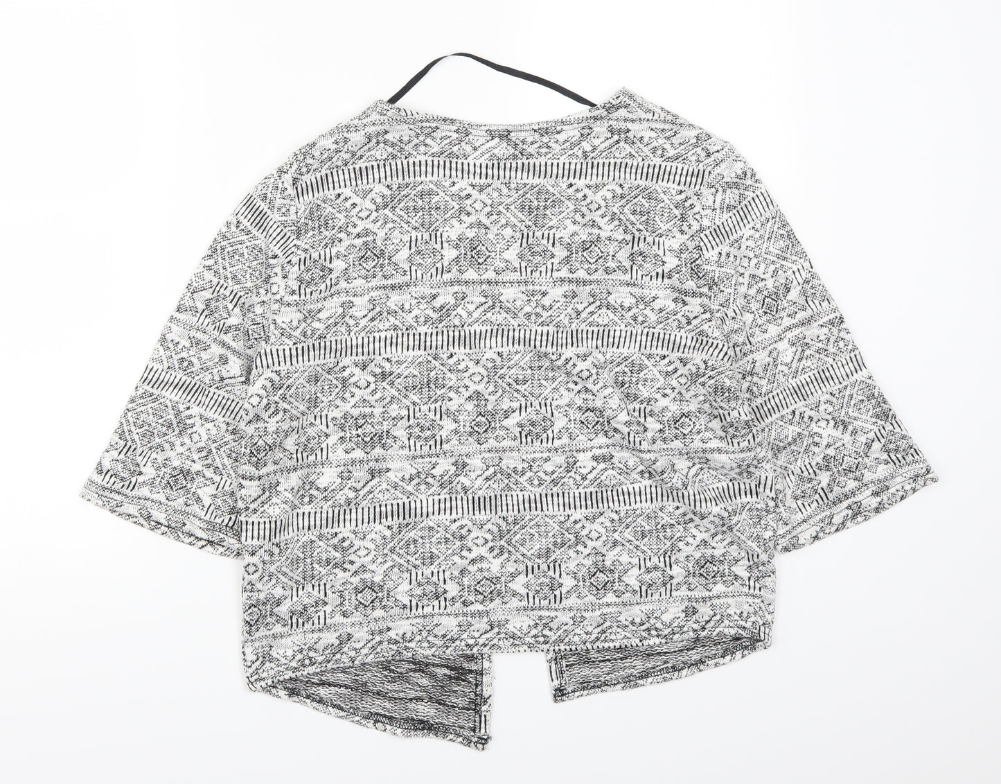 Atmosphere Womens Grey Geometric  Cardigan Jumper Size 10