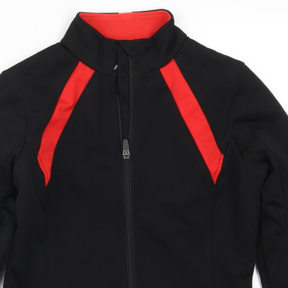 Crane Womens Black   Jacket  Size 10  - Red