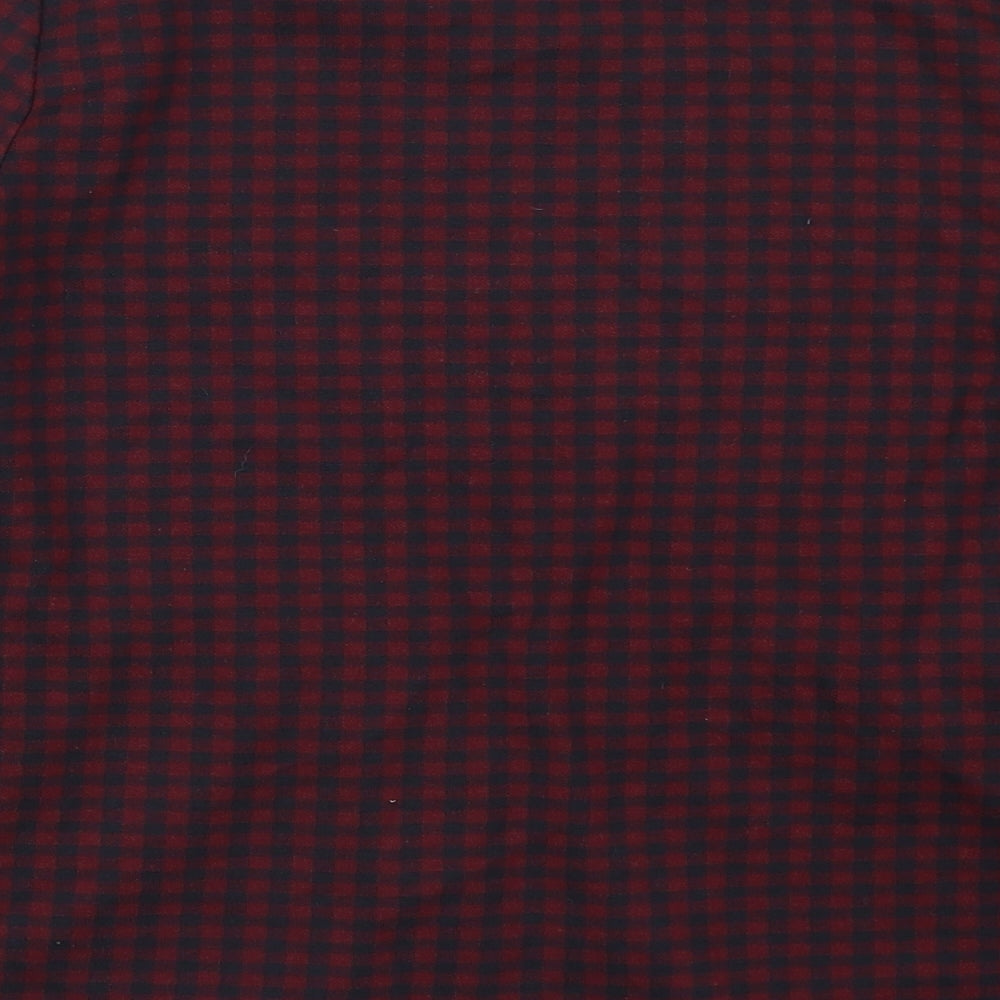 Zara Womens Red Check  Basic T-Shirt Size S