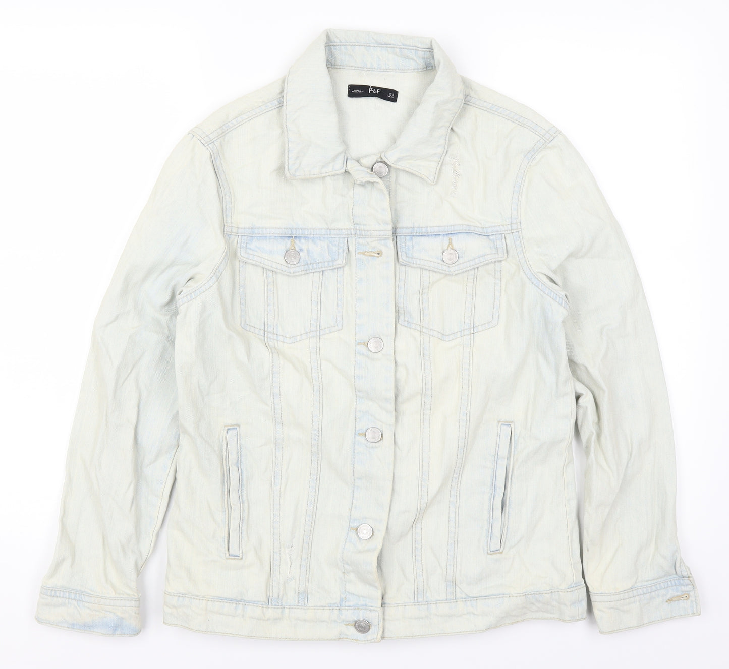 F&F Womens Blue  Denim Jacket  Size 6