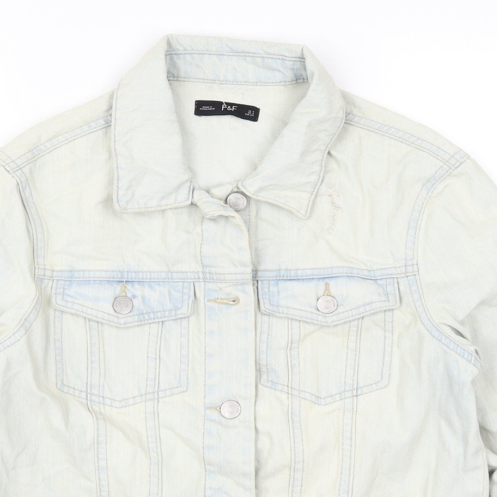 F&F Womens Blue  Denim Jacket  Size 6