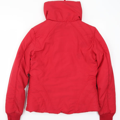 MNG Womens Red   Quilted Coat Size L