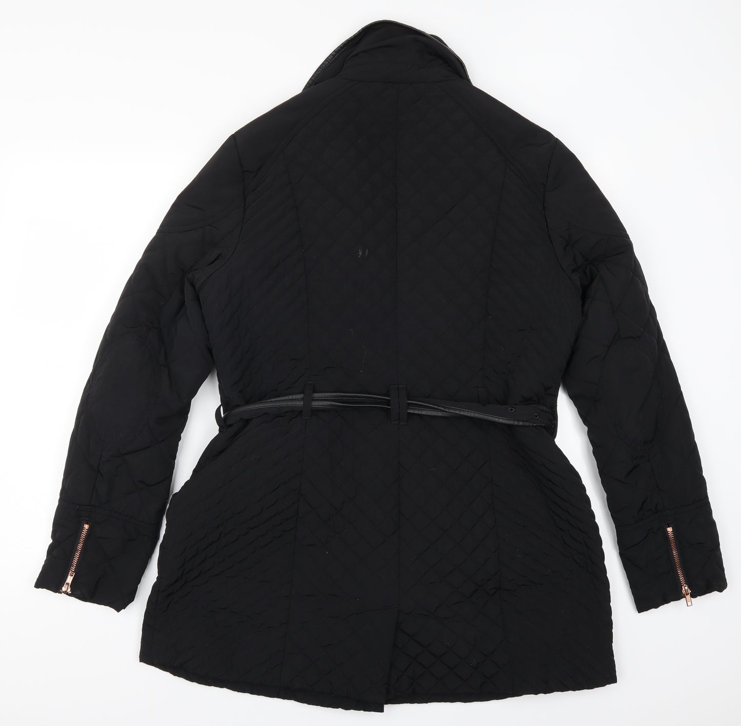 NEXT Womens Black   Quilted Coat Size 12
