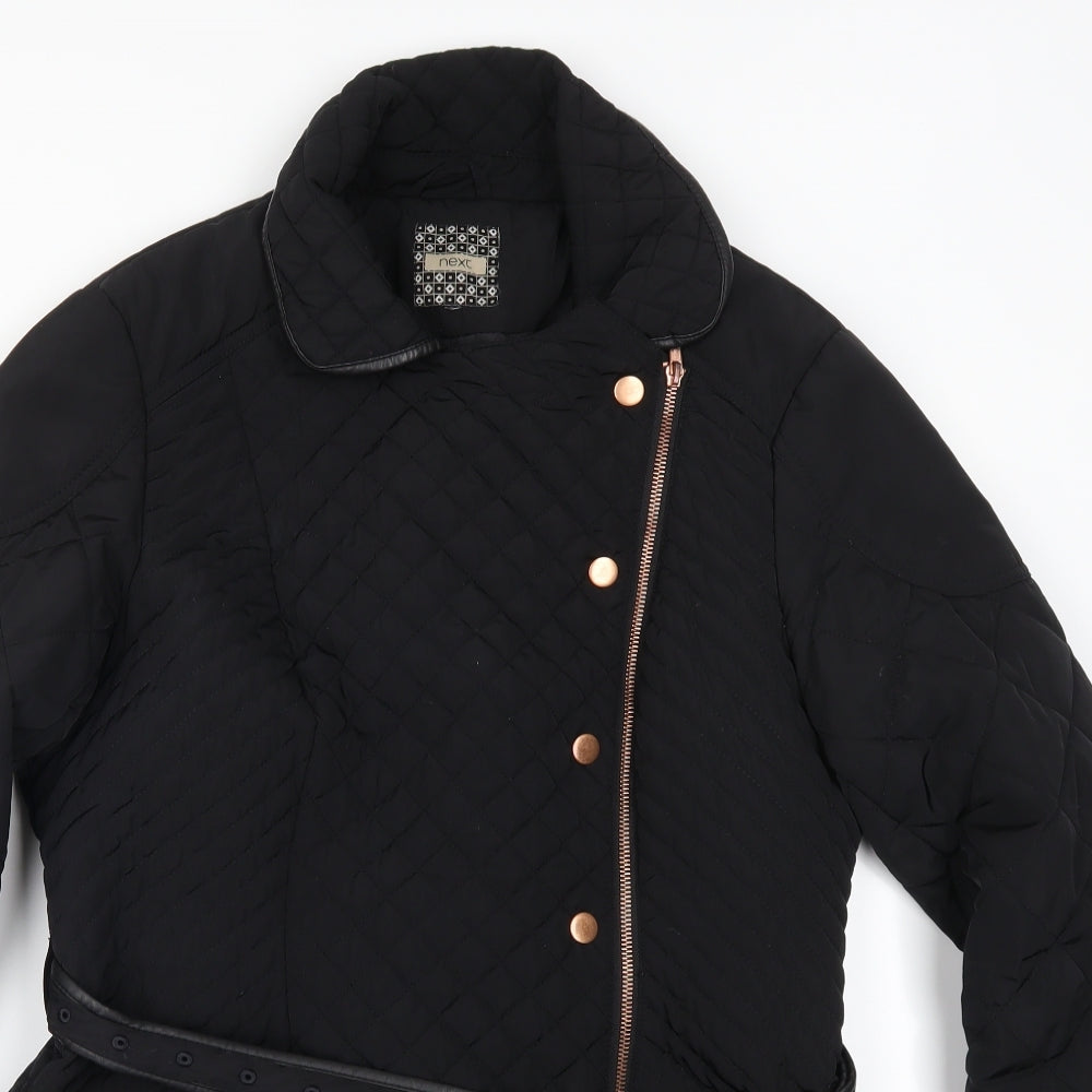 NEXT Womens Black   Quilted Coat Size 12