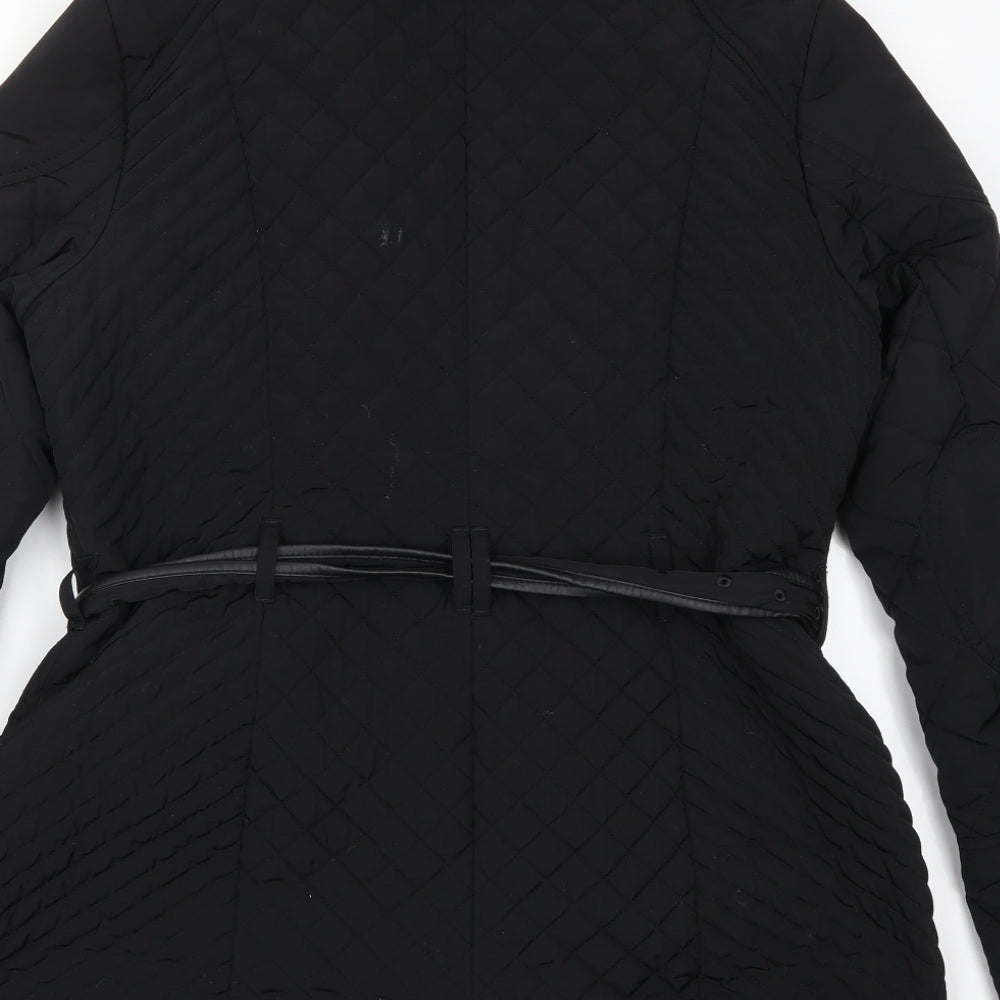 NEXT Womens Black   Quilted Coat Size 12