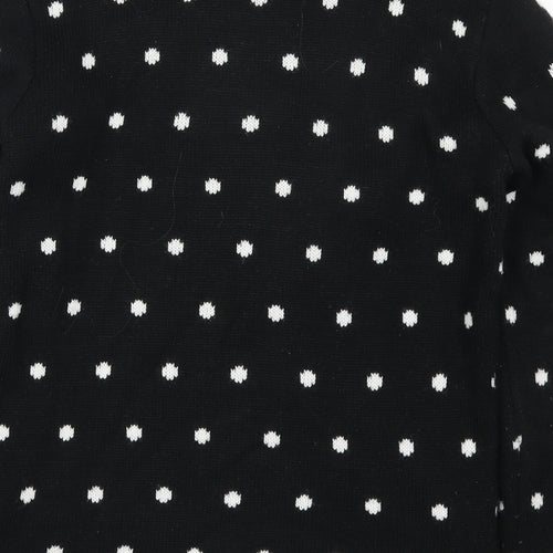 Young Dimension Girls Black Polka Dot  Pullover Jumper Size 11-12 Years  - Christmas Polar Bear