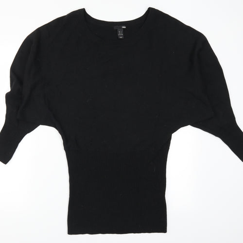 H&M Womens Black   Pullover Jumper Size S