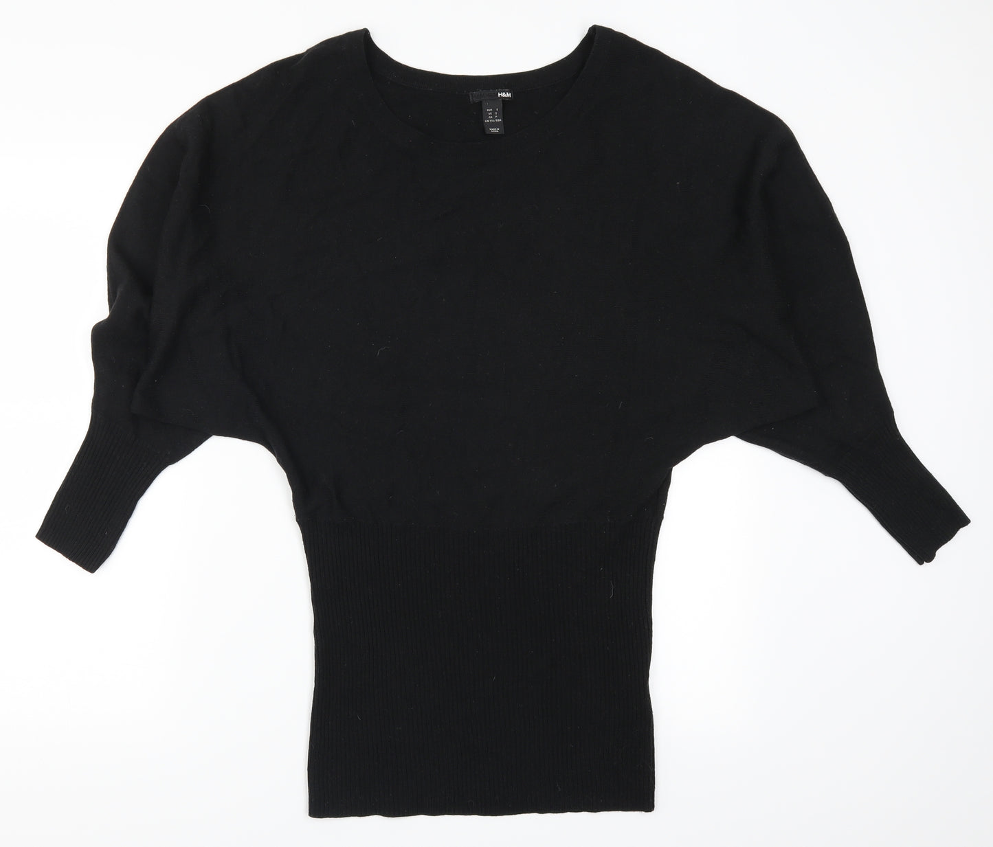 H&M Womens Black   Pullover Jumper Size S