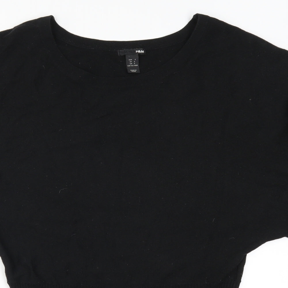 H&M Womens Black   Pullover Jumper Size S