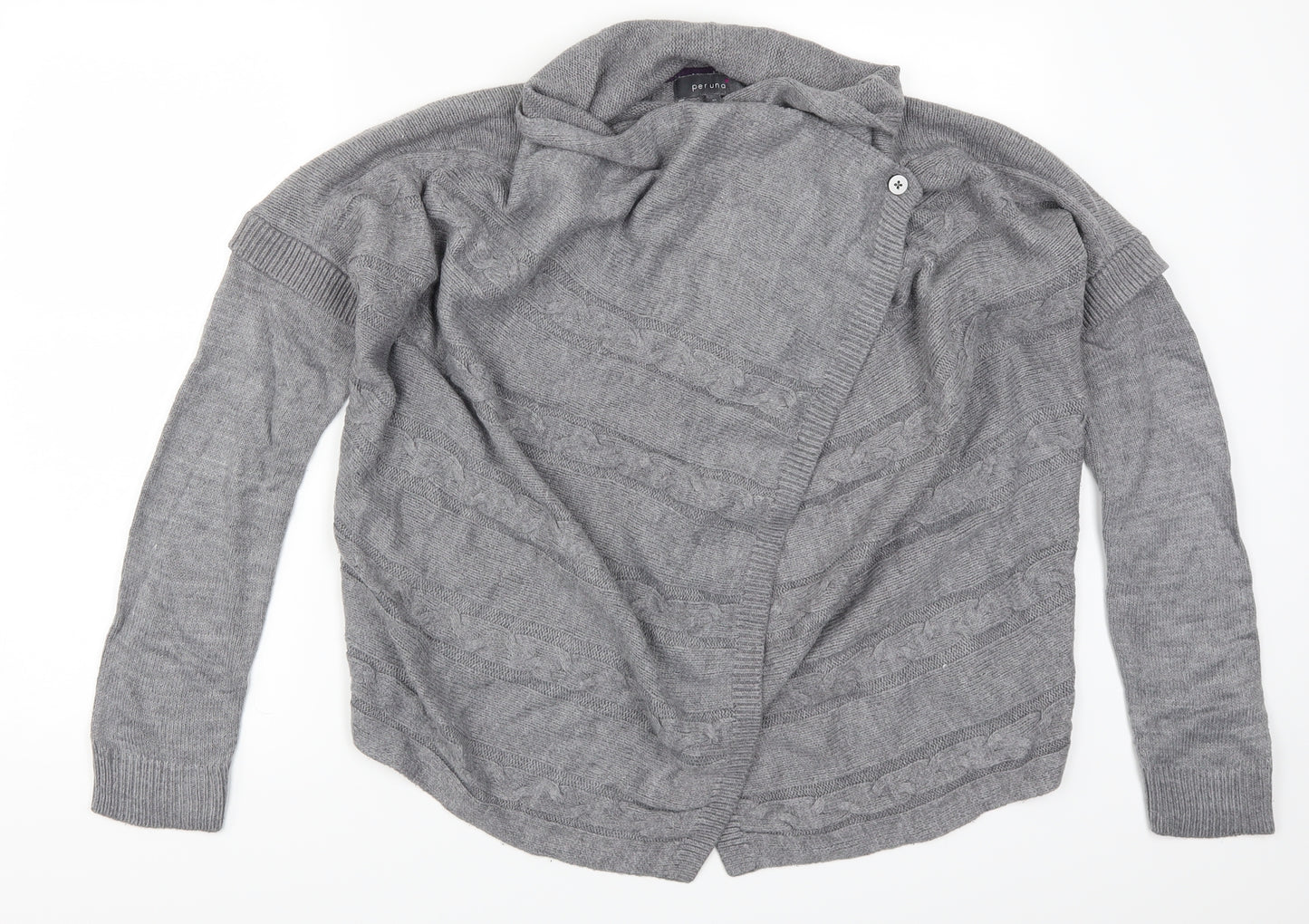 Per Una Womens Grey   Cardigan Jumper Size 10