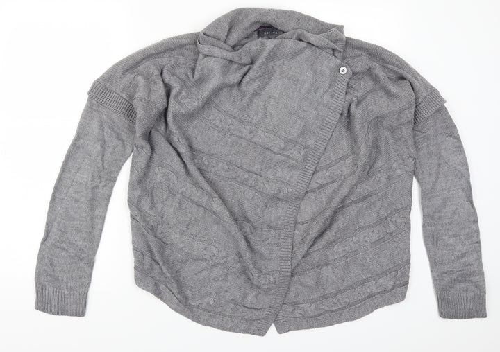 Per Una Womens Grey   Cardigan Jumper Size 10