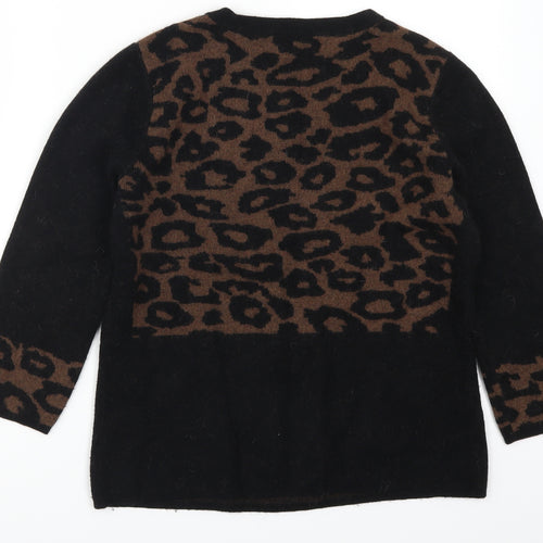 Country Casuals Womens Brown Animal Print  Pullover Jumper Size M