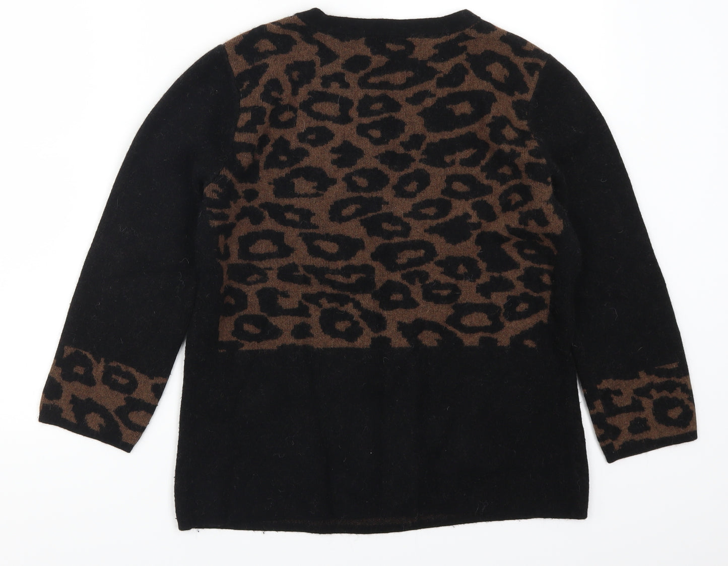 Country Casuals Womens Brown Animal Print  Pullover Jumper Size M