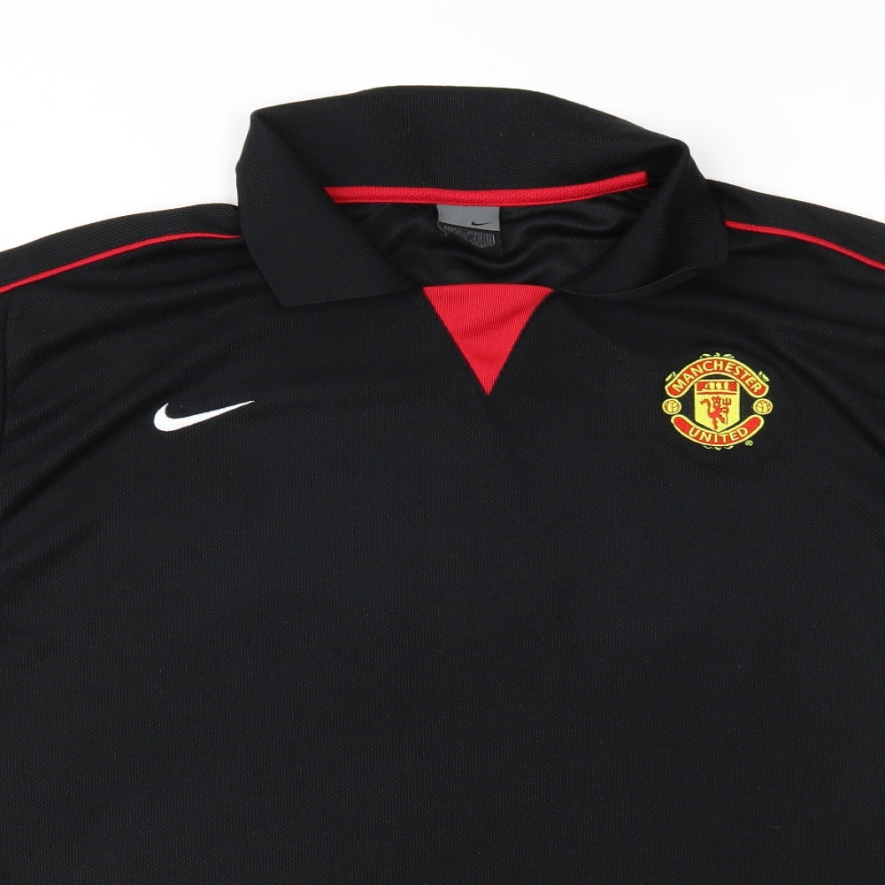 Nike Mens Black    Polo Size L  - Manchester United