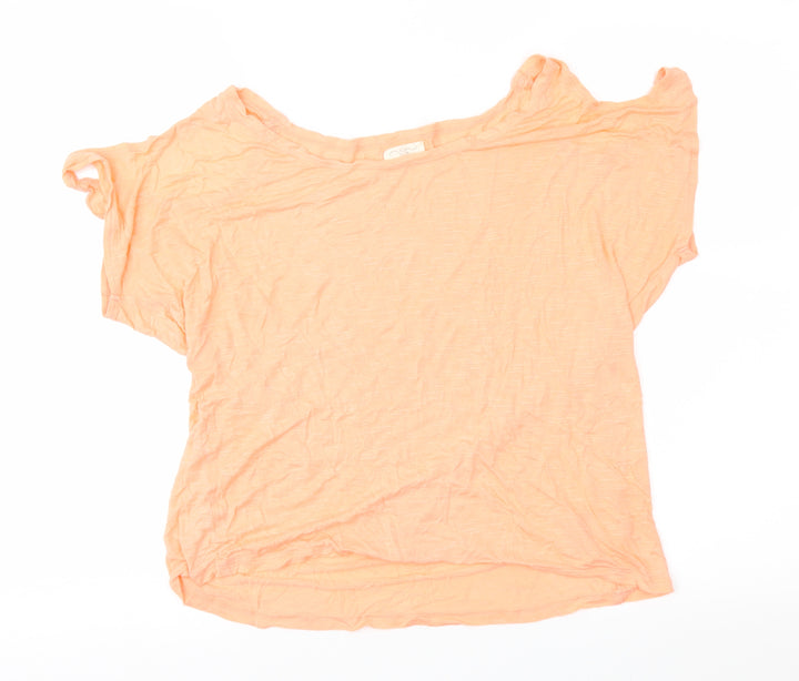 New Look Womens Orange Basic Blouse Size 10