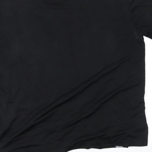 La reine Womens Black Floral  Basic Blouse Size M