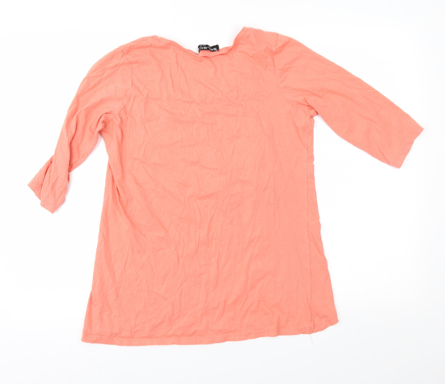 Select Womens Orange   Basic T-Shirt Size 14