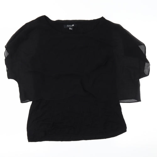FOREVER 21 Womens Black   Basic Blouse Size M