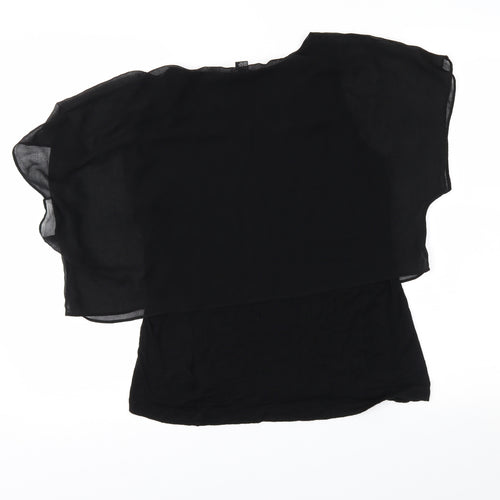 FOREVER 21 Womens Black   Basic Blouse Size M