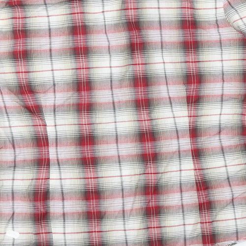 E-vie Womens Red Check  Basic Button-Up Size 14