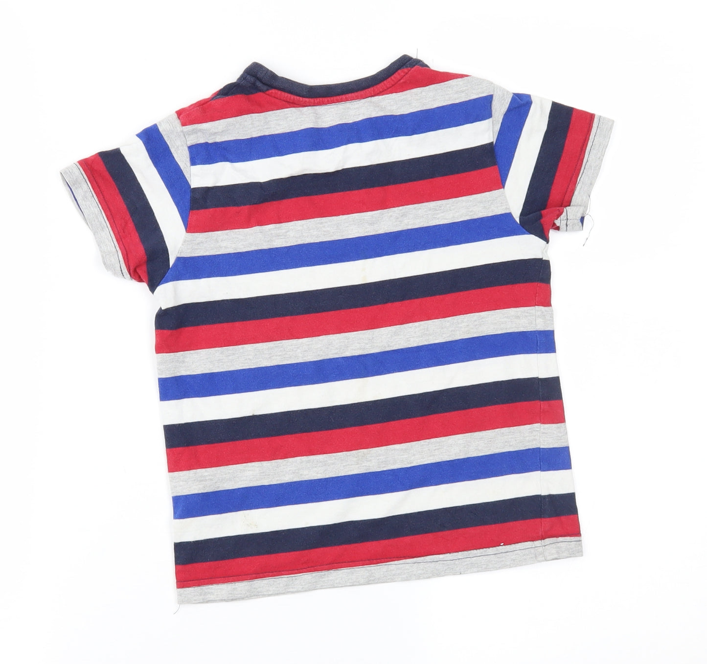 Primark Boys Blue Striped  Basic T-Shirt Size 5-6 Years