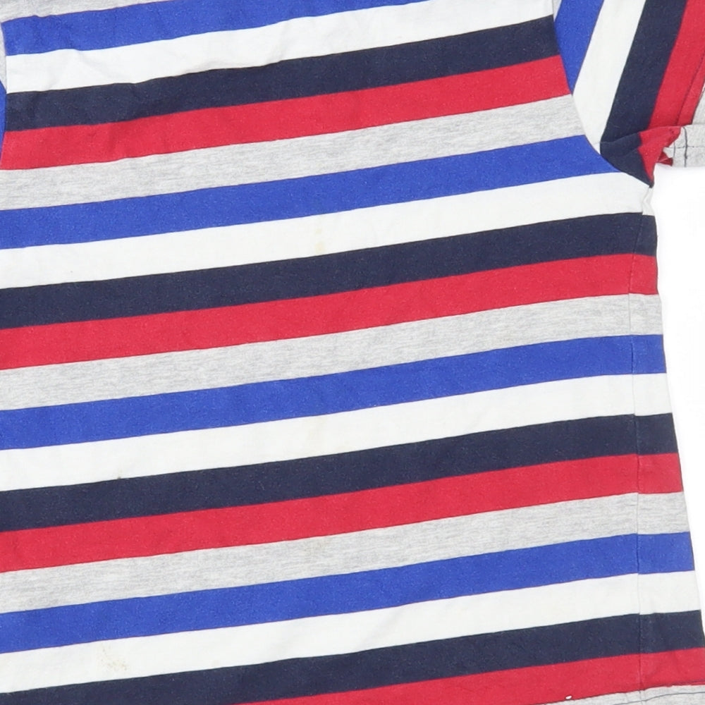 Primark Boys Blue Striped  Basic T-Shirt Size 5-6 Years