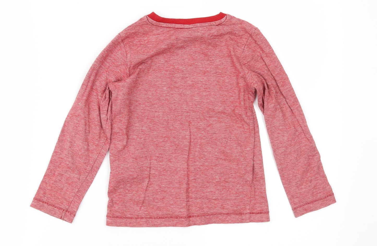 Marks and Spencer Boys Red Striped  Basic T-Shirt Size 2-3 Years