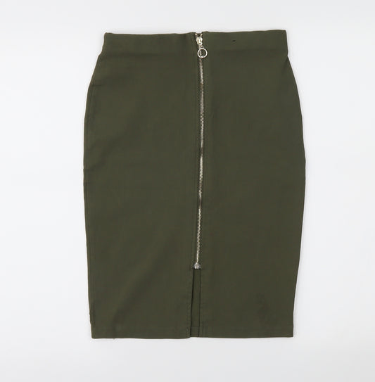 Front view of Atmosphere women’s green straight & pencil skirt, size UK 8