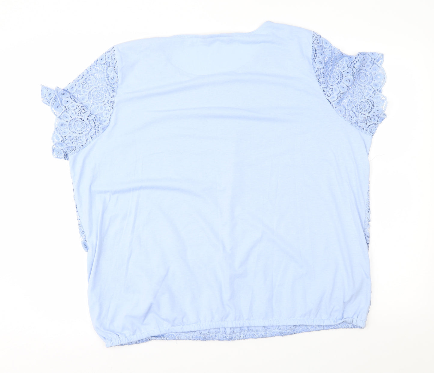 Bonmarché Womens Blue  Lace Basic Blouse Size 22