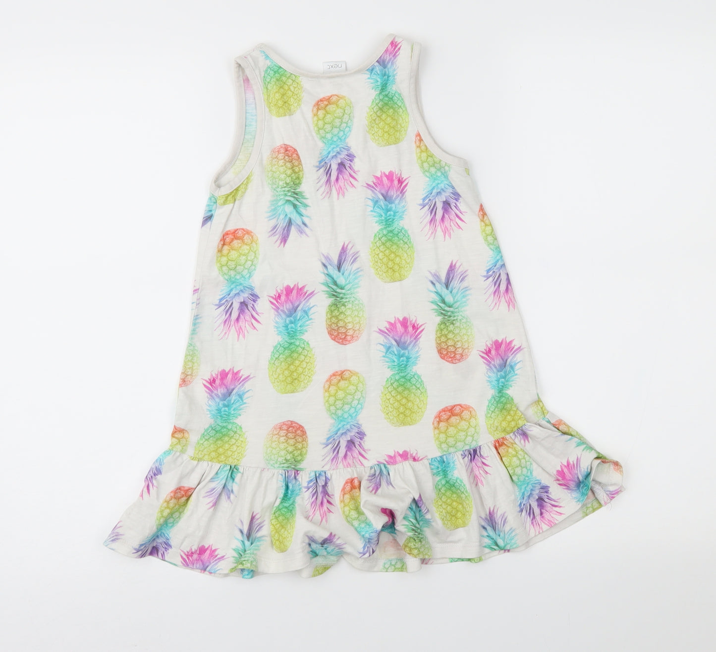 NEXT Girls White Geometric  Shift  Size 7 Years