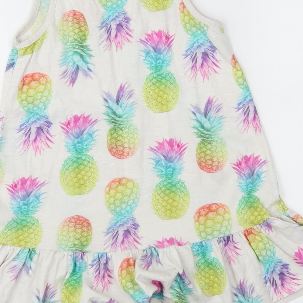 NEXT Girls White Geometric  Shift  Size 7 Years