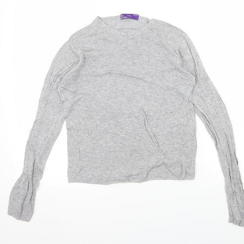Zara Womens Grey  Knit Pullover Jumper Size L