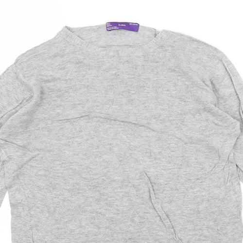 Zara Womens Grey  Knit Pullover Jumper Size L