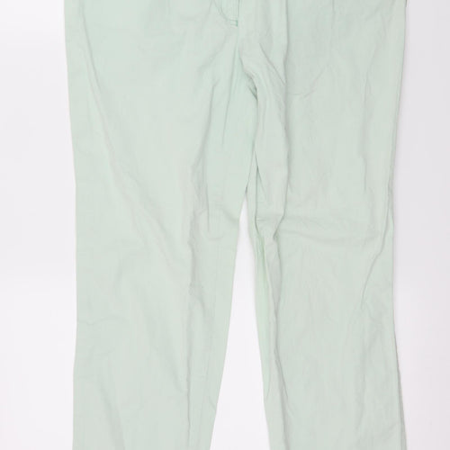 Malva Womens Green   Cropped Trousers Size 34 in L27 in