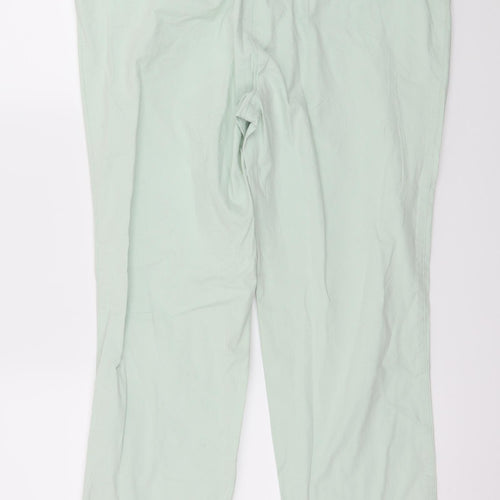 Malva Womens Green   Cropped Trousers Size 34 in L27 in
