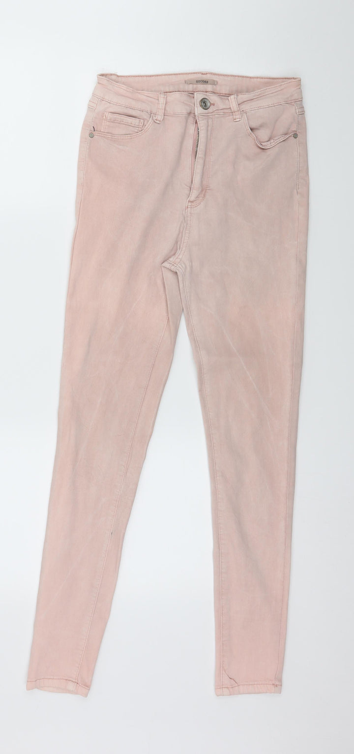 Goodies Womens Pink Denim Skinny Jeans Size 10 L27 in