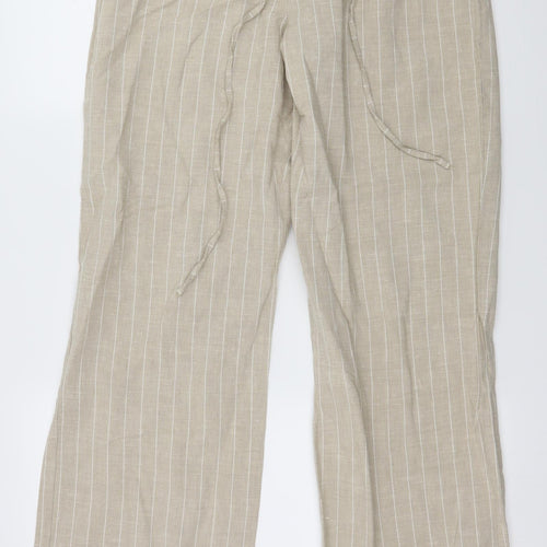 Rohan Womens Beige Striped  Trousers  Size 12 L30 in
