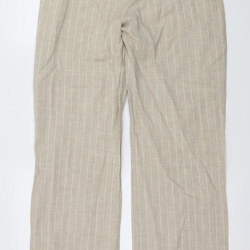Rohan Womens Beige Striped  Trousers  Size 12 L30 in