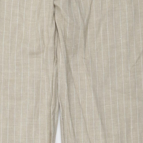 Rohan Womens Beige Striped  Trousers  Size 12 L30 in