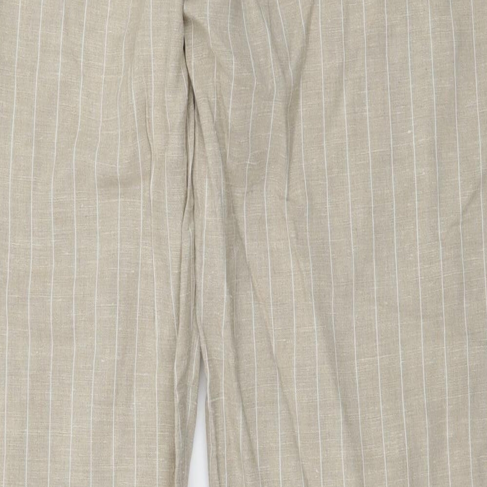 Rohan Womens Beige Striped  Trousers  Size 12 L30 in