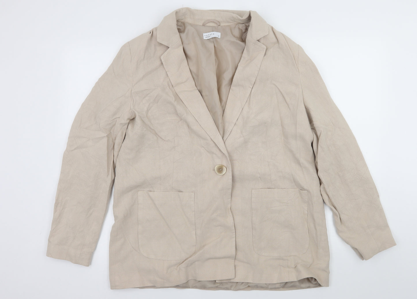 Papaya Womens Beige   Jacket Blazer Size 18