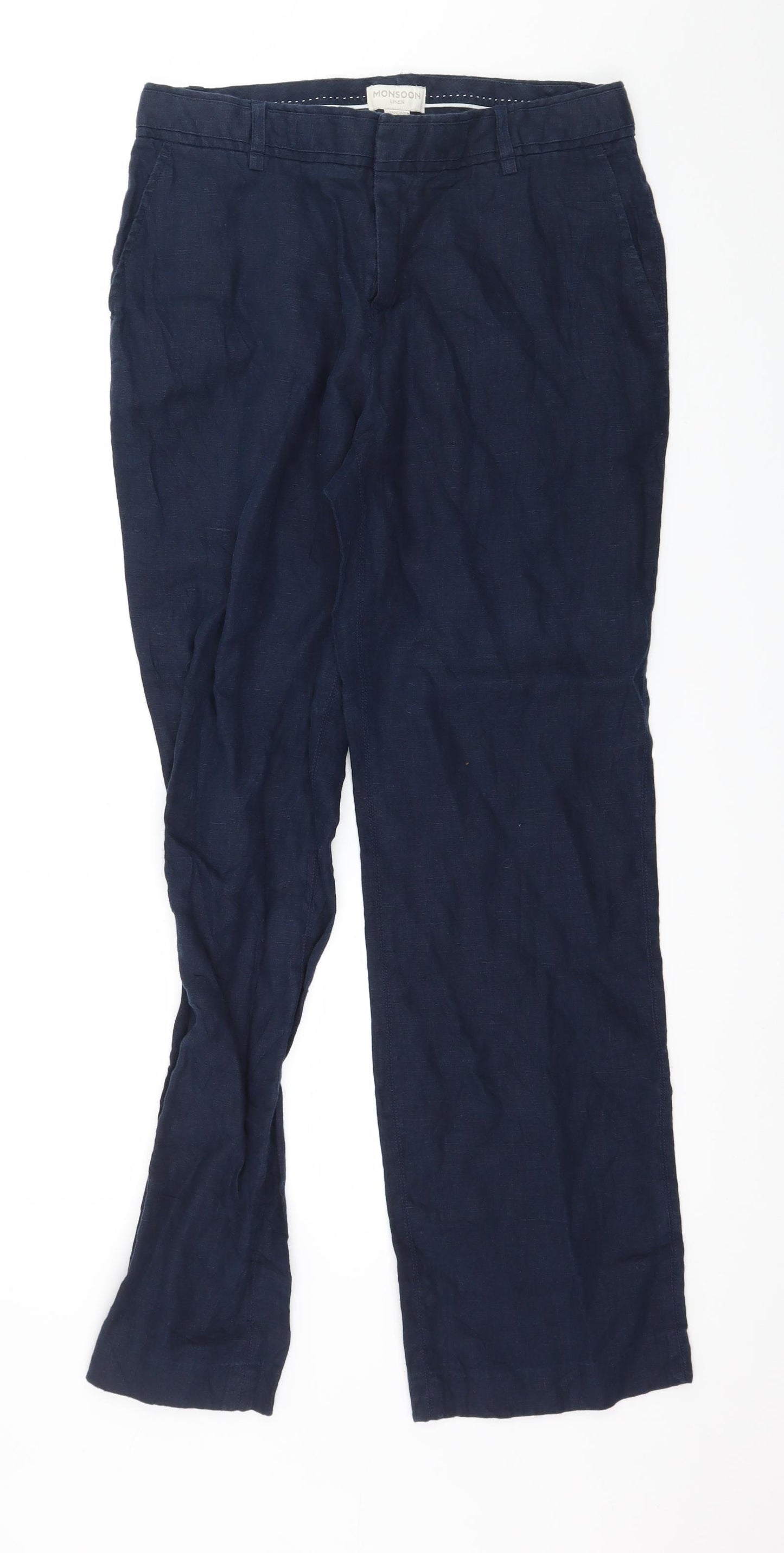 Monsoon Womens Blue   Trousers  Size 12 L29 in
