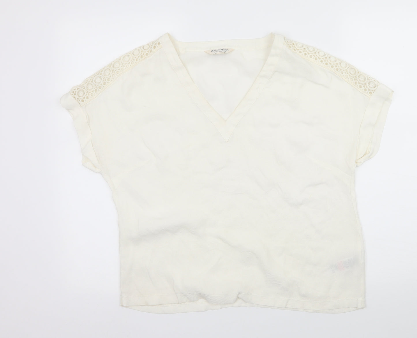 Miss Selfridge Womens Ivory   Basic Blouse Size 12